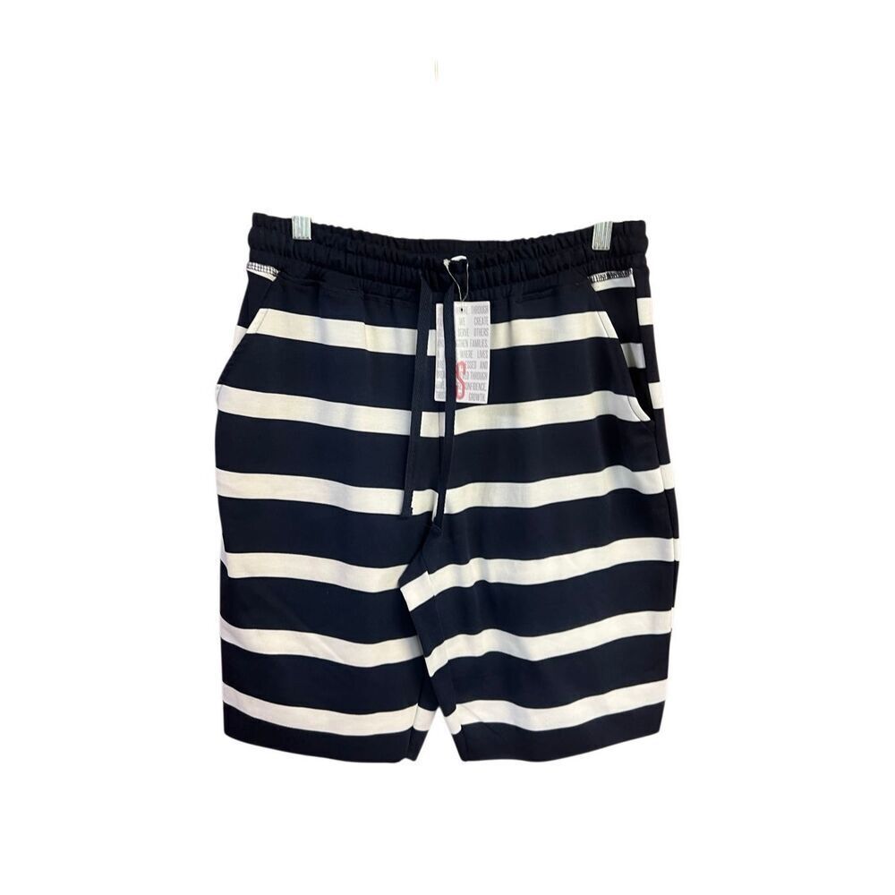 Lularoe Womans Jamie Knit Shorts Sz S Navy /White NWT